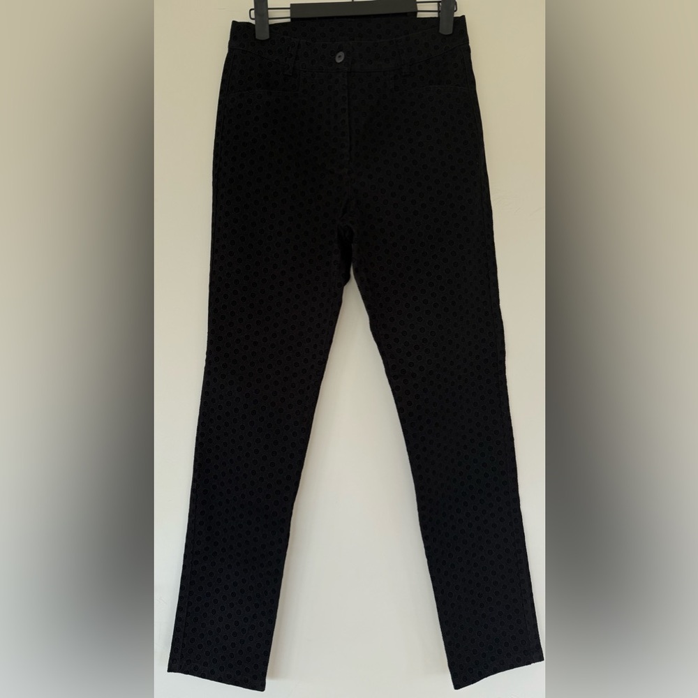 Golfino textured velvet-like Black Women's Golf Pants